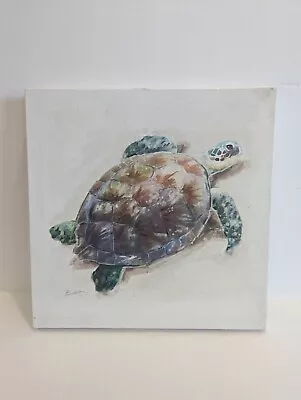 Painted Canvas Of A Turtle 13x13 In. • $5.60