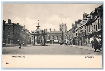 Beverley East Yorkshire England Postcard Market Place C1905 Antique Unposted • £28.87