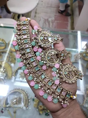 Bollywood Indian Gold Plated Kundan Ethnic Bridal Choker Necklace Jewelry Set • $27.56