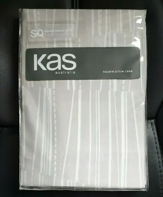 Kas Aphex Square Pillowcase / Sham 100% Cotton Grey • £11.95