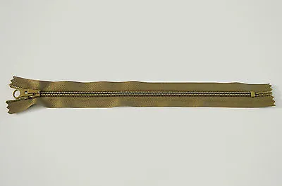 Military Grade Drak Khaki 10 Inch One-way  Heavy Duty Zipper • $7.25