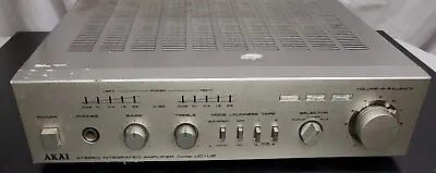 $79.99 • Buy Vintage Akai UC-U2 Silver Bookshelf Integrated Amplifier -Fires Up -Parts-Repair