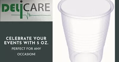 Disposable Plastic Drinking Cups clear 5 Oz Case Of 2500 Cup All Events  • $58.65