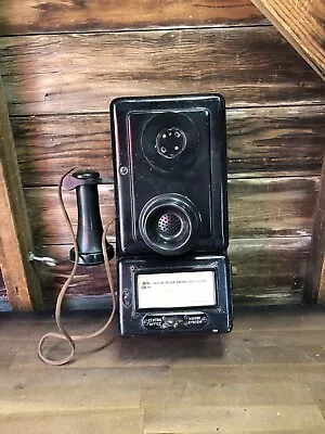 Vintage Western Electric Wall Telephone Black Rare! • $315