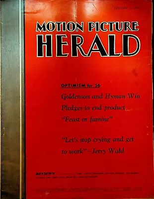 Motion Picture Herald January 21 1956 Yvonne De Carlo Alec Guinness • $36.24