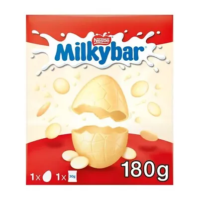 Nestle Milkybar White Chocolate Easter Egg 210g - Easter Egg & 30g Milkybar Bag • £8.99