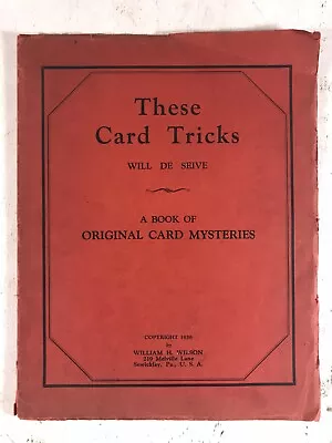 These Card Tricks Will De Seive By William Wilson Magic Prestidigitation Book • $24.95