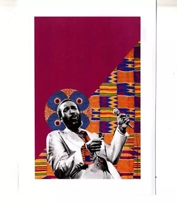 Marvin Gaye Art Print Frequency Of Love FOL 4.1 X 5.8” A6 African Ankara Fabric • $8.99