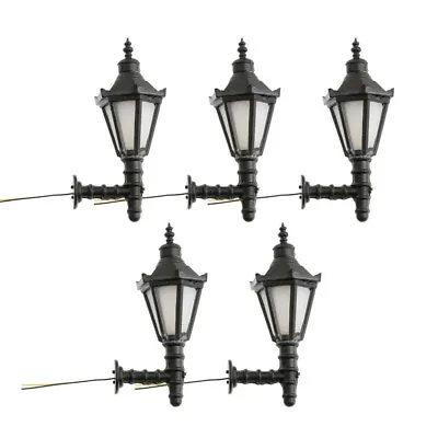 5PCS Model Railway Led Lamppost Lamps Wall Lights 1:25 G Scale 3V Warm White • $8.82