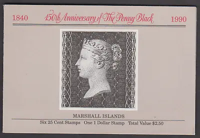 Marshall Islands 1990 Penny Black Anniversary Complete Mint Booklet • £2.50