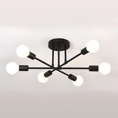 Vintage Pendant Light Modern LED Ceiling Lights Sputnik Chandelier Fixture Lamp • £20.59