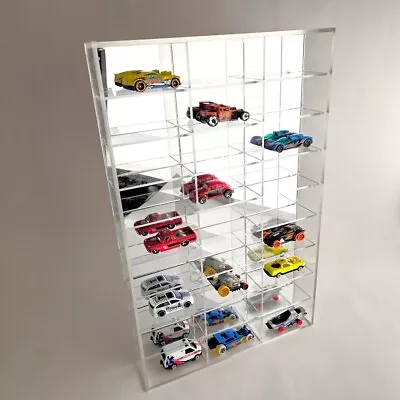 1/64 Scale Display Case Compatible With Hot Wheels 27 Slots No Front Door • $54.95