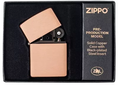 Zippo Windproof Lighter Pre-Production Black Insert SOLID COPPER 2022 NEW • £92.90