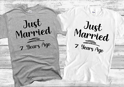 7th Wedding Anniversary Matching Couples Shirt Gift For Wedding Anniversary • $14.99