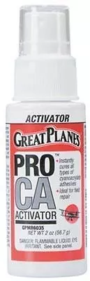 Pro CA Activator 2 Oz W/Pump Foam Safe Great Planes GPMR6035  • $7.95