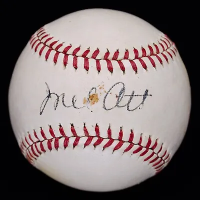 Mel Ott Single Signed ONL Baseball - Only Known On Sweet Spot!  PSA JSA BAS • $79999