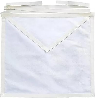 Masonic White Cotton Member Apron (Single) • $14.99