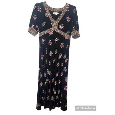 £59.61 • Buy Boden Women’s Size 8Petite Eva Jersey Knit Floral Puff Sleeve MIDI Dress