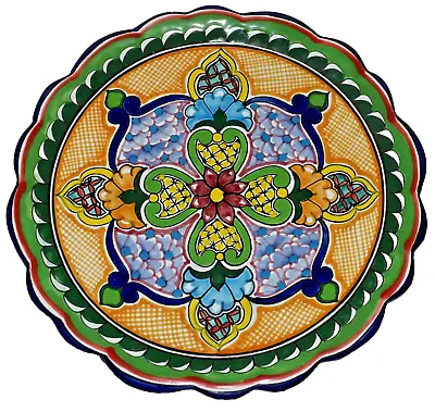 Vintage Artist Signed Talavera Puebla Mexican Pottery Plate 10 1/4  • $30