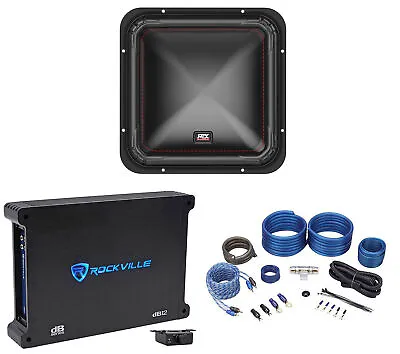 MTX S6512-44 12  500 Watt RMS Square Car Audio Subwoofer+Mono Amplifier+Amp Kit • $344.90