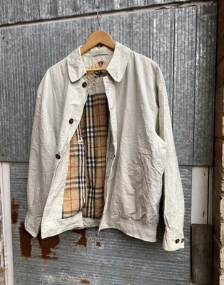 £50 • Buy Vintage Burberry Harrington Mens Jacket Nova Check Casuals