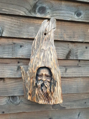 £39.99 • Buy Chainsaw Carved Green Man / Wood Spirit 