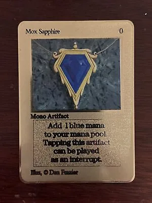 Gold Metal Magic The Gathering Mtg Card: Mox Sapphire • $11.50