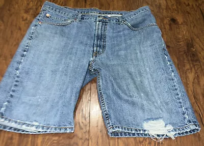 Vintage Levi’s 505 Jean Shorts Mens Size 36  100% Cotton Denim Distressed • $16.87