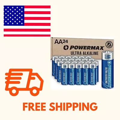 AA Alkaline Batteries 24 Pack Powermax Battery 10 Year Shelf Life Long Lasting • $19.99