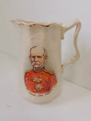 Vintage Decorative Jug 13.5cmH Depicting Field Marshal Lord Roberts V.C. • £9.99