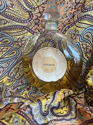 Vintage GUERLAIN SHALIMAR Eau De Cologne Huge 10” Bottle - Smells Lovely • $46