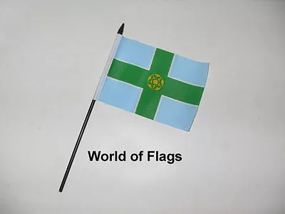 £3.50 • Buy DERBYSHIRE FLAG 6  X 4  SMALL HAND WAVING Derby County Crafts Table Desk Display