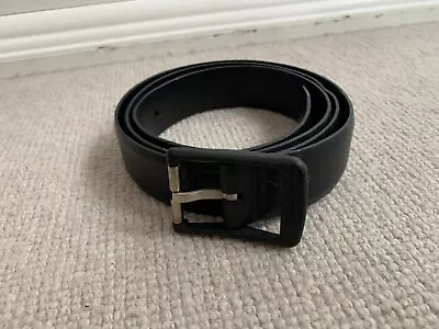 £150 • Buy Salvatore Ferragamo Black Matt Leather  Belt. 100cm 40 