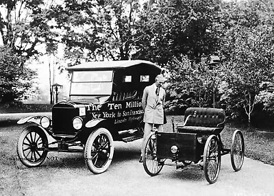 $5.48 • Buy Henry Ford PHOTO 1924 First And Ten Millionth Ford Cars Model A And T Inventor