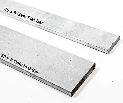 £6.65 • Buy Mild Steel Pre - GALVANISED FLAT BAR Bandsaw Cut Lengths 30 X 6 - 50 X 8 