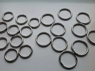 10 O Rings High Quality Welded Metal In 20mm 25mm 38mm And 50mm  • £2.98