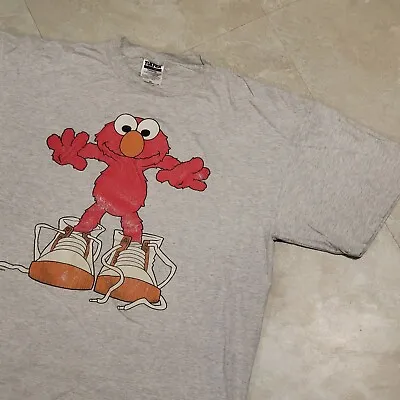 VTG Y2K Elmo Hip Hop Skater Sesame Street Boot T Shirt Mens 2XL Tultex • $15.92