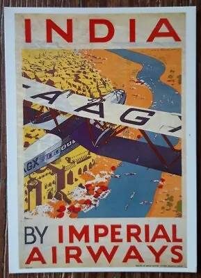 REPRINT Postcard - IMPERIAL AIRWAYS By W H A Constable - British Airways' Museum • £2.60