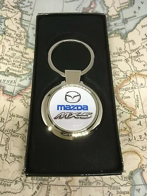 Chrome Keyring With Printed Mazda MX5 Logo • $7.41