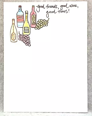 Magnetic Memo Message Board Ceramic Tile Hand Painted Friends Wine Grape 6 X 8” • $14.78