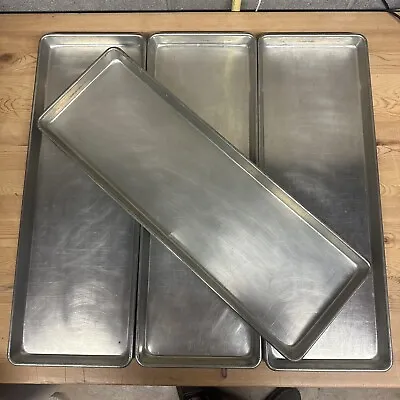 4 Vintage EKCO Aluminum Baking Pan/Cookie Sheet Jelly Roll Pans 25.5  X 9.5  • $59.95