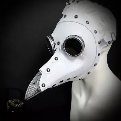 Plague Doctor Mask White Steampunk Bird Mask  • $39.95