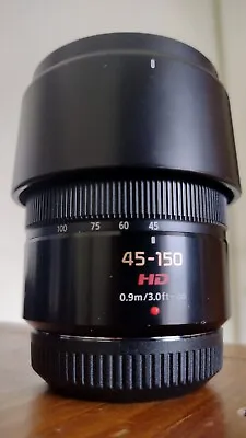 Panasonic Lumix OIS G Vario 45-150mm F4-5.6 Zoom Lens - M4/3 Mount - UK Seller • £25.04