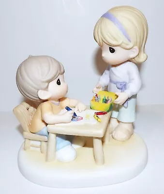 Precious Moments 810022 Crayola Drawing Us Closer Together Mom & Son Figurine • $44.99