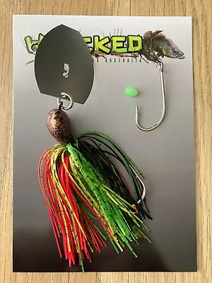 WHACKED LURES AUS ~ 1oz 'Rig Your Own Trailer' CHATTERBAIT ~ REDFIN GREEN • $13.50