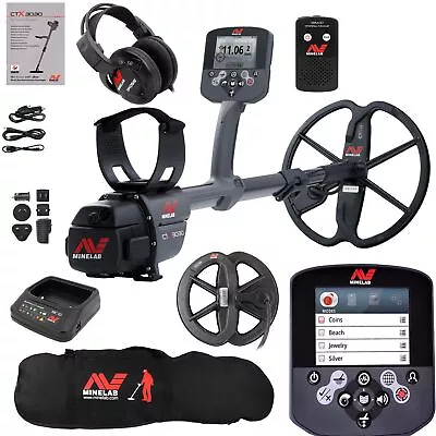 Minelab CTX 3030 Metal Detector With 2 Waterproof DD Coils And Detector Bag • $2367.99