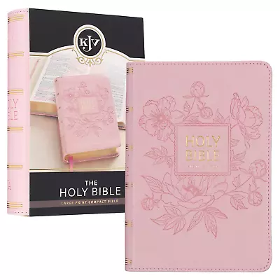 KJV Holy Bible Compact Large Print Faux Leather Red Letter Edition - Ribbon Mar • $53.95