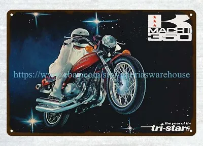 Country Kitchen Decor 1972 Motorcycle Motorbike 350 Tri-Stars Metal Tin Sign • $18.99