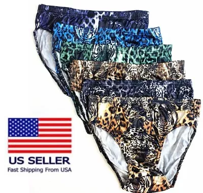 Men's ULTRA Sexy Tiger Theme Bikini Brief Underwear - Assorted Colors (3-6 Pack) • $12.99