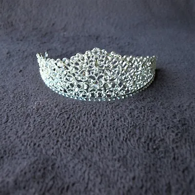 £4.25 • Buy Rhinestone TIARA In Diamante Decorative Headpiece For Prom Wedding Party Etc 